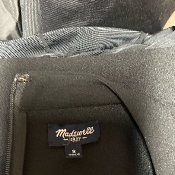 Madewell Sloan Classic Crop Ankle Jumpsuit in black crepe 2023 Sz Womens M - Picture 7 of 9